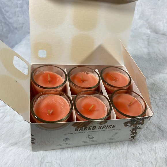 yummi Scented Votive Candles Jars - Baked Spice - 6 per Pack Plant Based - Picture 6 of 7